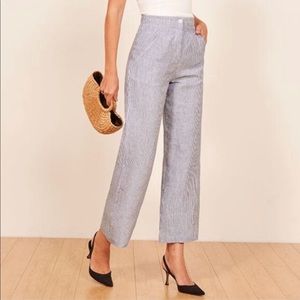 Reformation Jaylene Pant in Blue Stripe 4